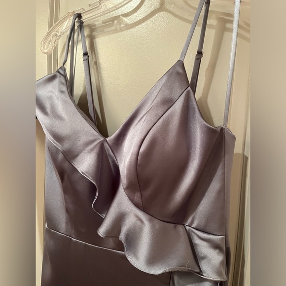 Revelry Paloma Satin Dress - French Blue - Size 8 - Picture 6 of 12